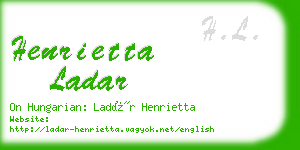 henrietta ladar business card